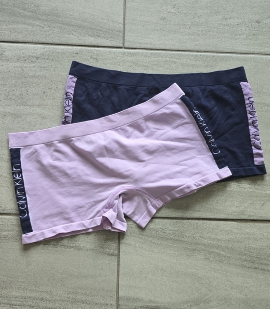 Calvin Klein Women’s Seamless Boyshort Underwear 2-Pack XL Mauve & Navy Blue NEW