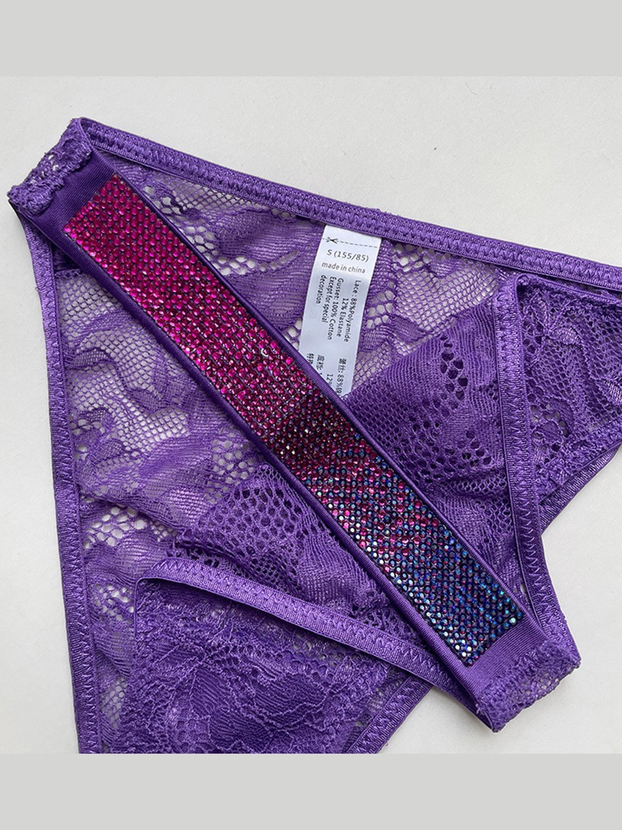 Sexy Low Waist Lace T Back Underwear Briefs for Women G String Thongs Panties