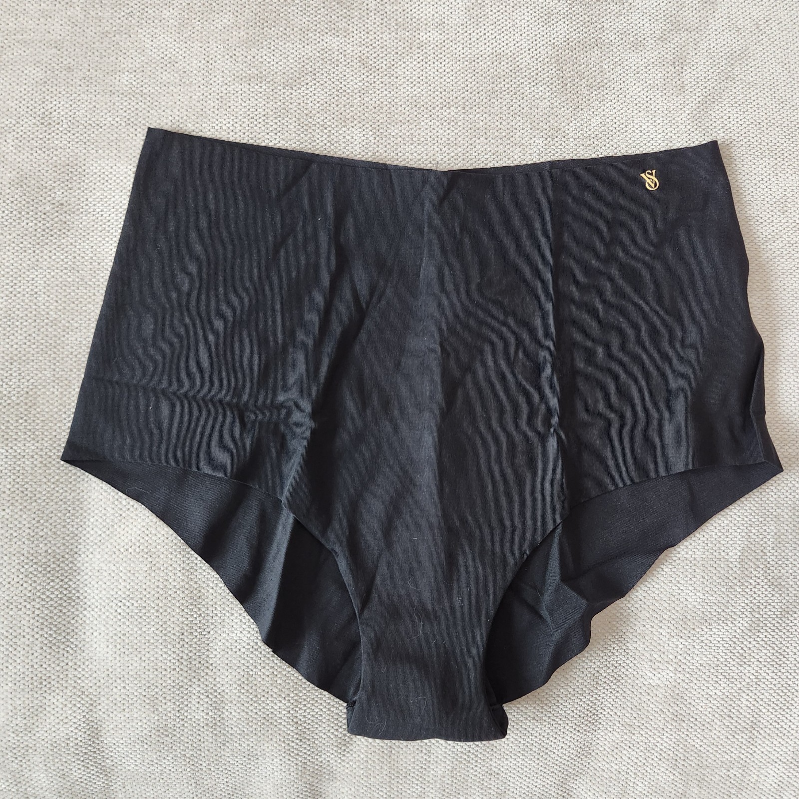 Victorias Secret XL Black No Show Smooth Modern Brief Panty NWT