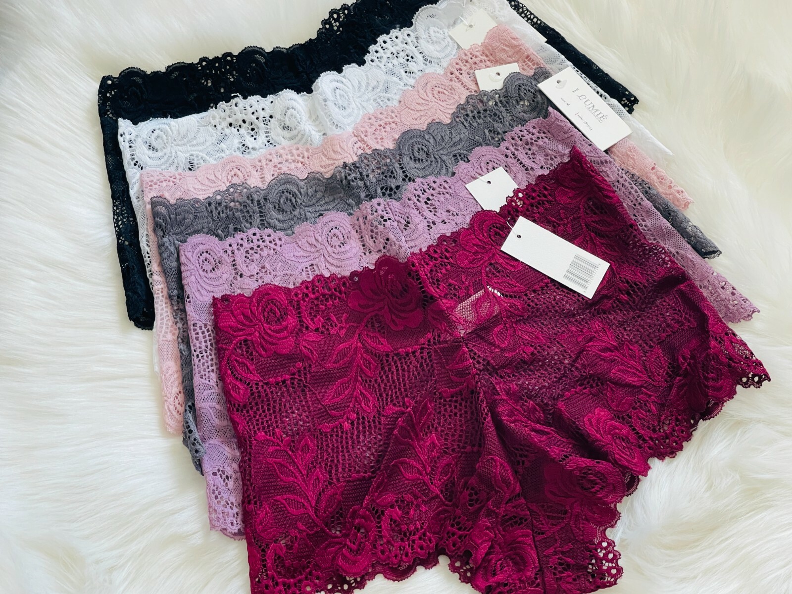 Boyshorts Lace Seamless Short 3-6 High Waist Shortie Panties Underwear 1924 S-XL