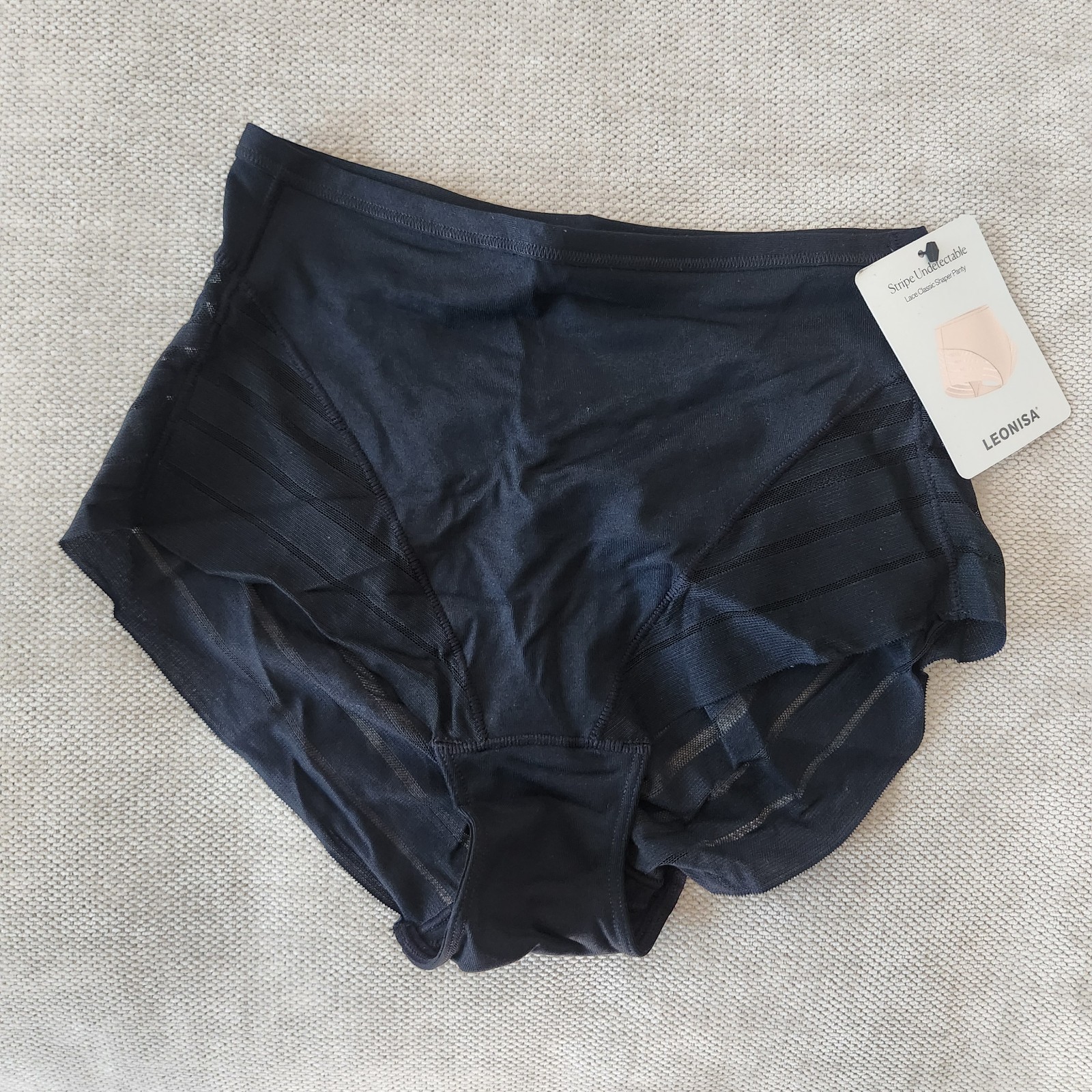 Leonisa Women’ Medium Black Shaper Lace Classic Shaper Panties NWT