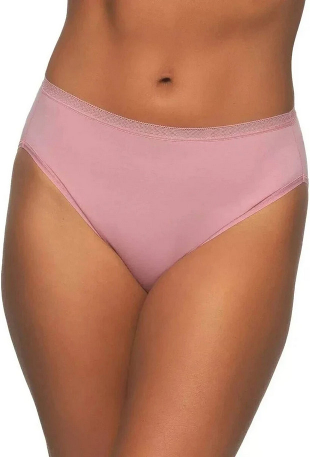 Felina Womens 6 Pack Small Pima Cotton Blend Hi Cut Briefs – Black Pink Brown