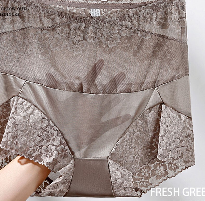 Women High Waisted Briefs Tummy Control Girdles Lace Shaper Panties Briefs