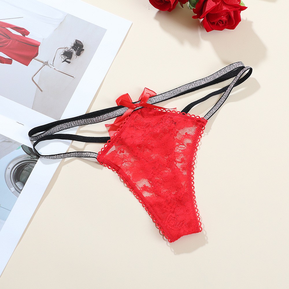 6 Pack Lot Sexy Womens Lace Panties Thongs Briefs See Through Underwear Lingerie