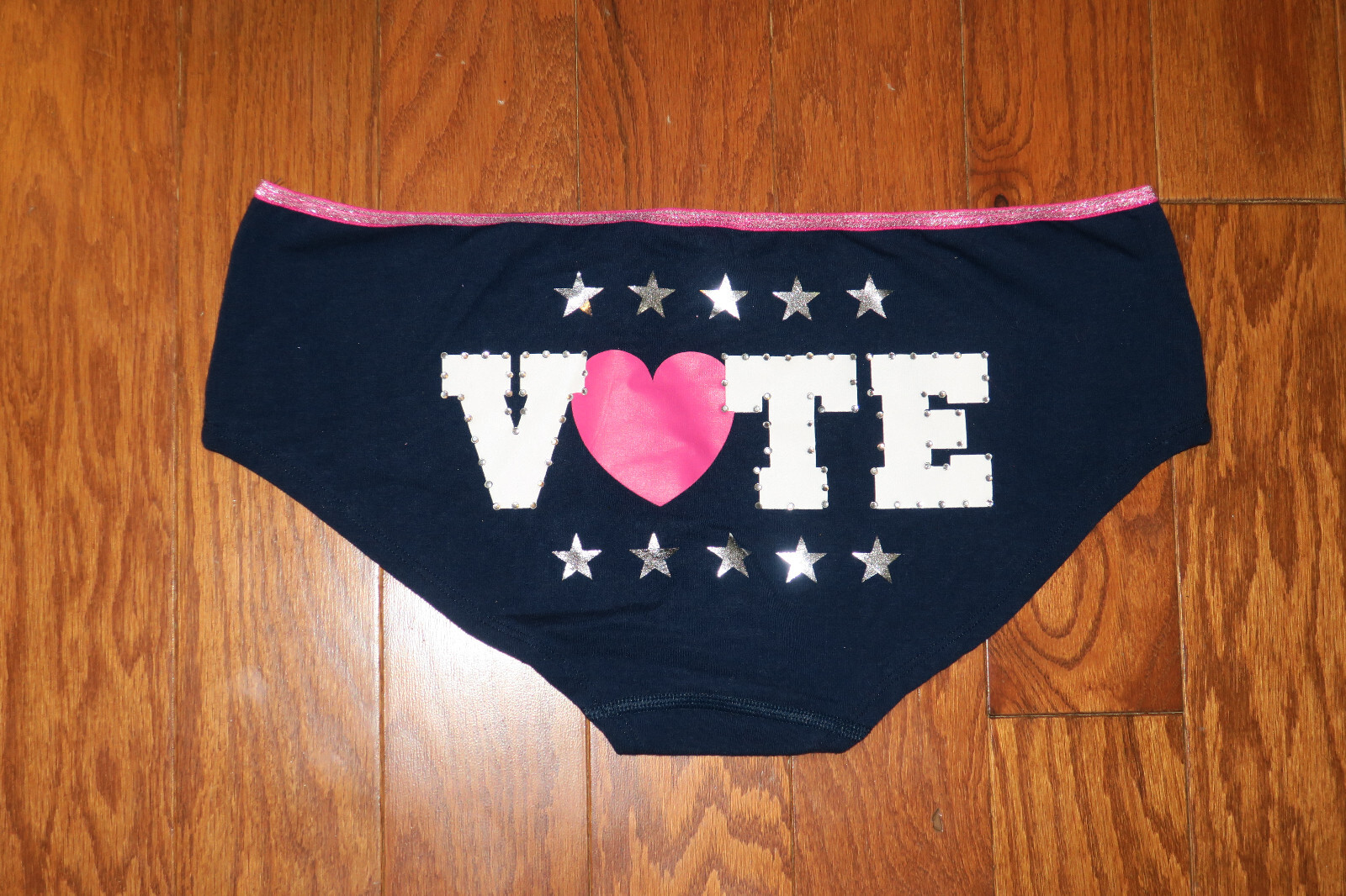 M VINTAGE PINK ❤️ VICTORIA’S SECRET ❤️ PANTIES COTTON 95% HIPHUGGER RHINESTONES