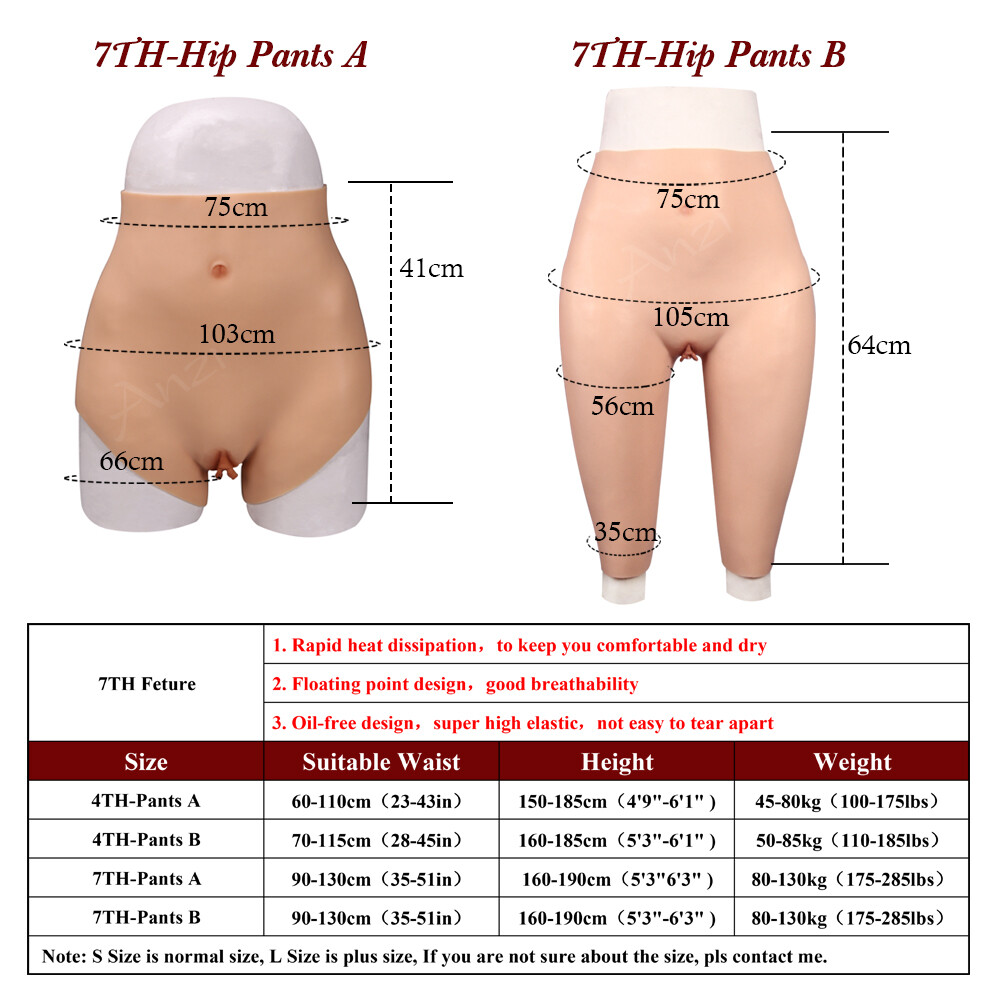 Anzi Crossdresser Silicone Panties Fake Vagina Thicken Hip Panty for Transgender