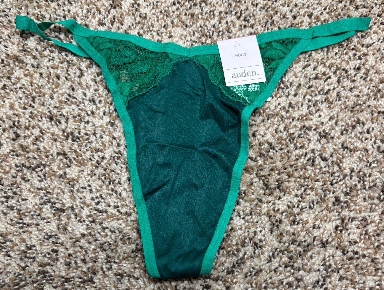 Auden Green Thong. Size: Large.