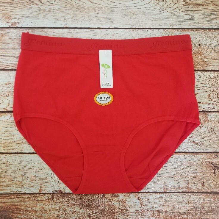 Women Soft Elastic Band Cotton High Waist Classic Brief Panties Underwear S-4XL