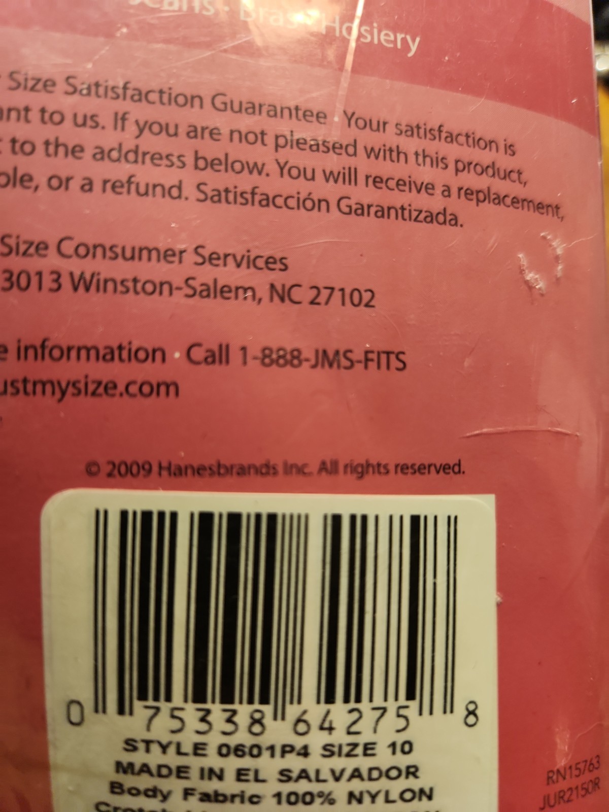 Just My Size Nylon Brief Panties size 10 Pack Of 4 Soft Colors 2009 Silky Smooth
