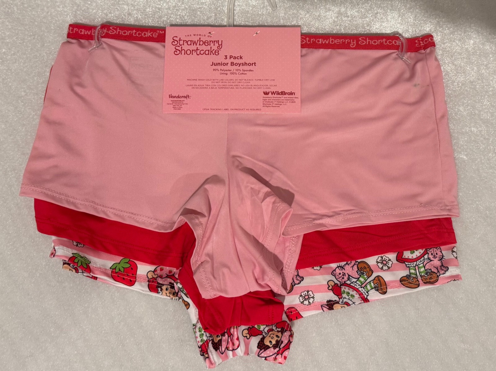 NWT Strawberry Shortcake Women’s Multicolor 3 Pack Junior Boyshort Panties L