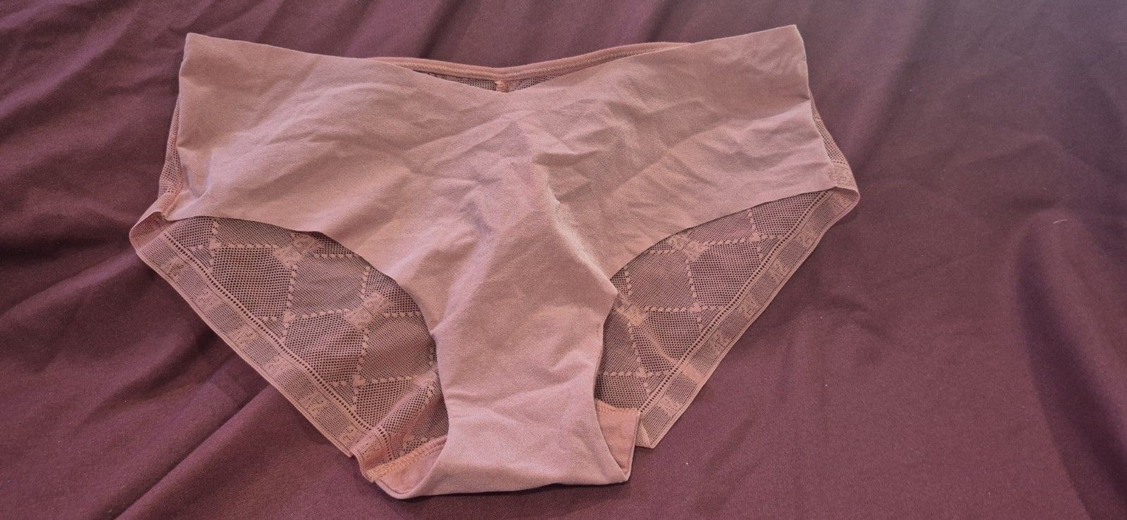 NWT Victorias Secret Medium Hip Hugger Panties Panty Orange Sheer Cute New