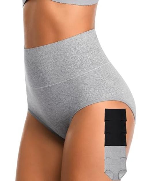 Tummy Control Underwear Womens High Waisted 3X-Large Multicoloured D – 5 Pack