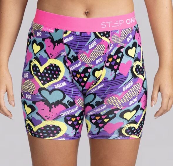 Step One Womans Boxers Large Retro Romance New