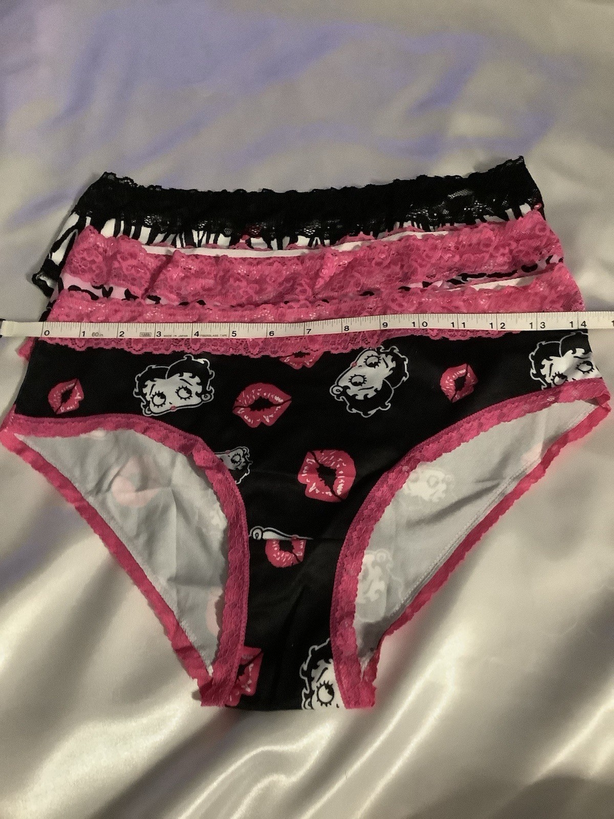 Women’s Teen’s Betty Boop Cartoon Pink Bikini Brief Panties Stretch 3pk Large