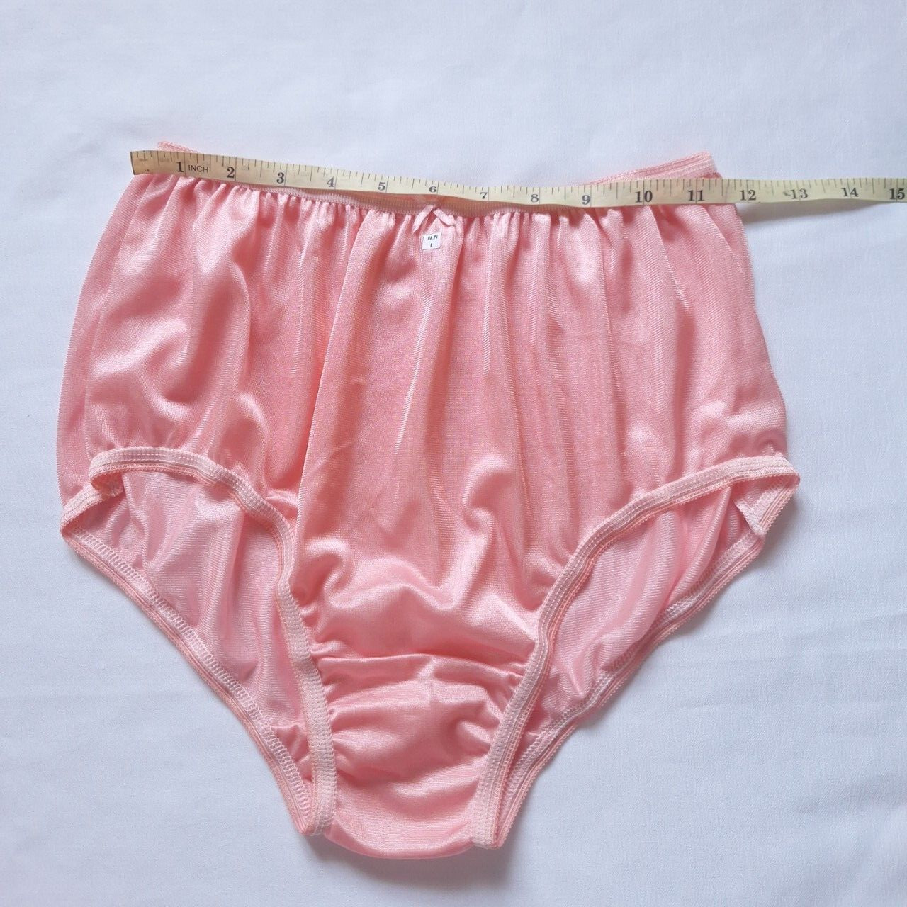 6pc Orange Nylon Panties Underwear Silky Soft Smooth Briefs High Waist 30″-36″ L
