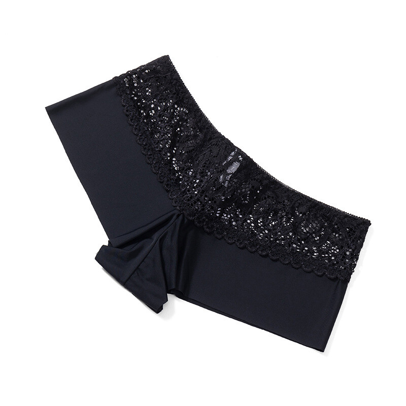 6 Pack Lot Sexy Womens Seamless Panties Boyshorts Lace Silky Underwear Lingeries