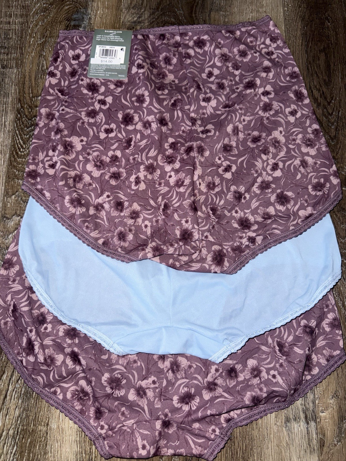 Bali ~ 3-Pair Womens Brief Skimp Skamp Underwear Panties Nylon Blend ~ L/7