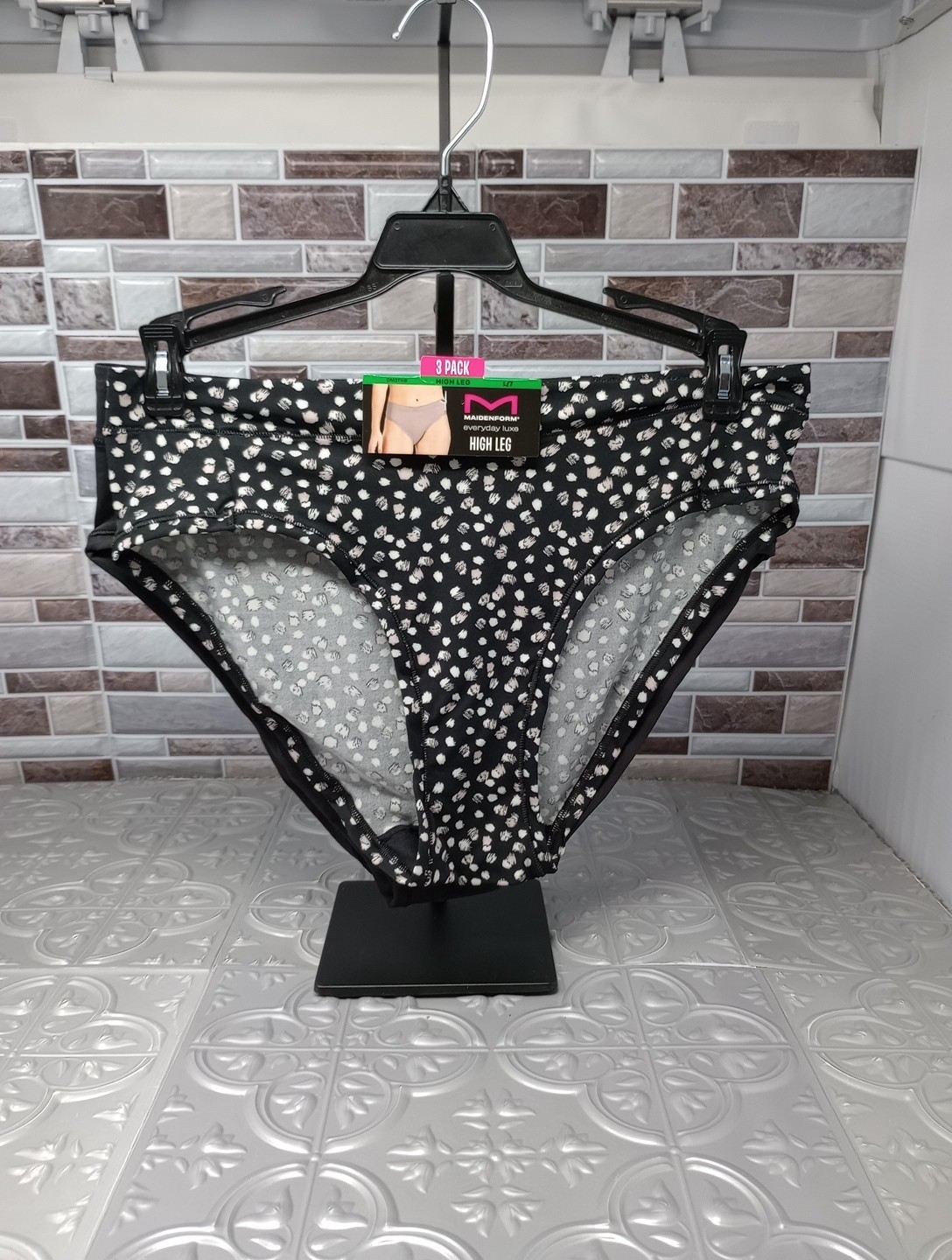 NWT Maidenform 3 Pair Everyday Luxe Sz. L/7 HIGH LEG Panties DM3THB A13V