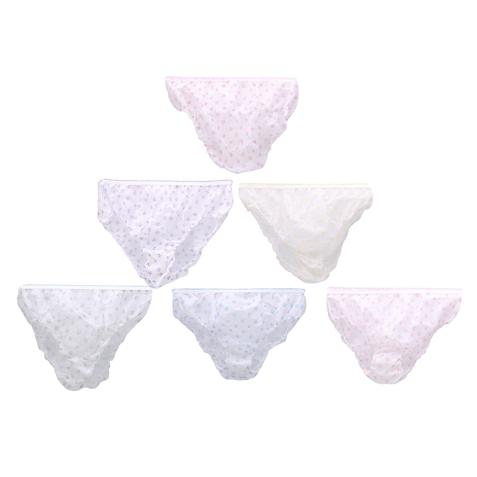 7pcs Women Travel Printed Disposable Pregnant Postpartum Paper Cotton Brief Pant