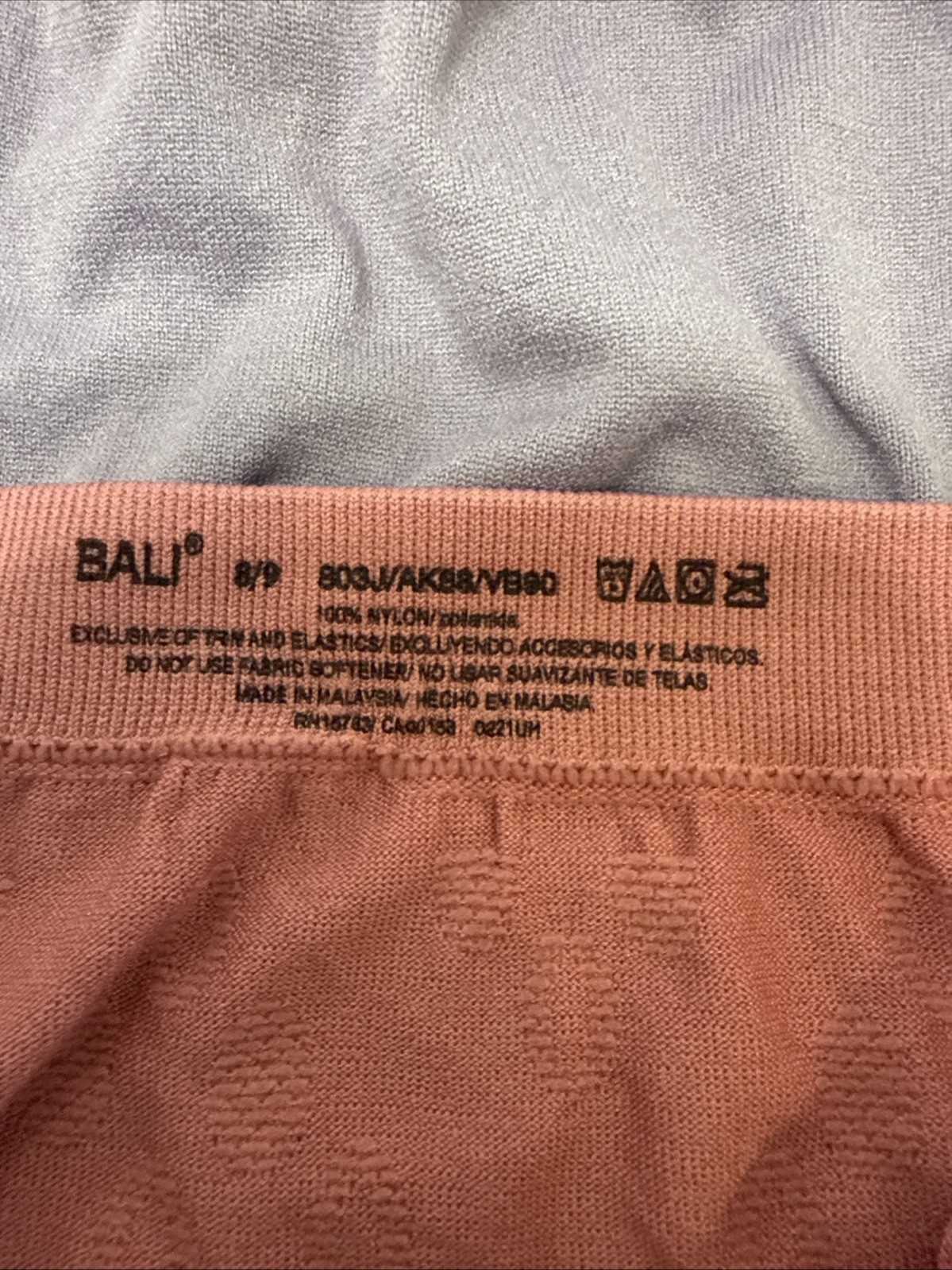 Bali Woman’s Underwear Panties Size 8/9 2 Pcs Pink Purple Nwot