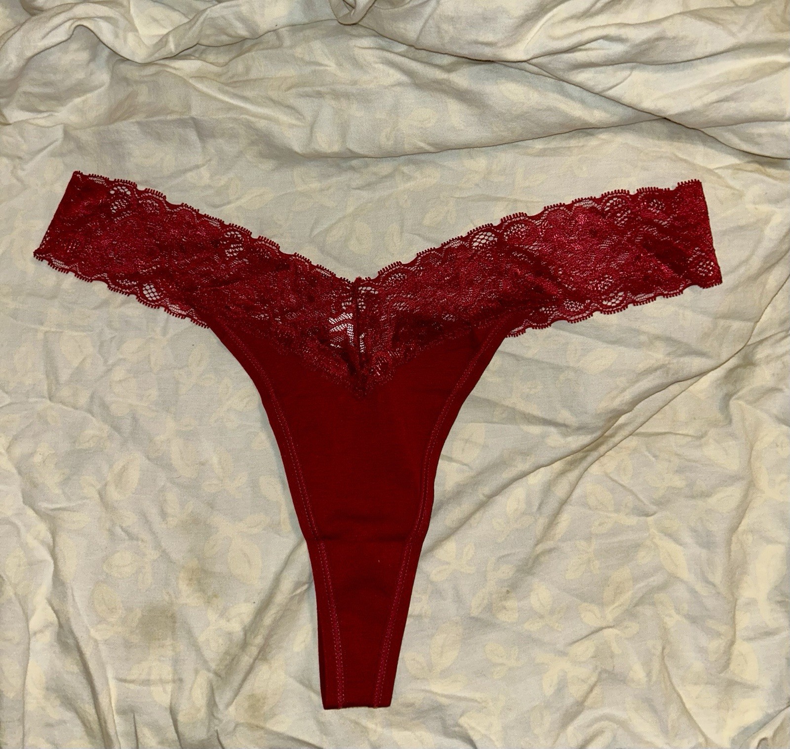 Women’s Large Burgundy Thong Panties New, Underwear Lace
