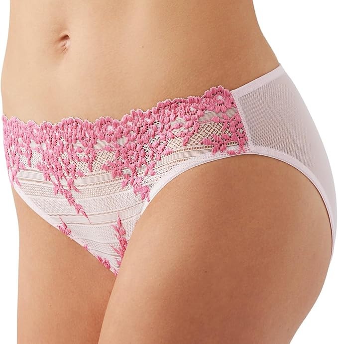 WACOAL 64391 EMBRACE LACE BIKINI ~ BALLET SLIPPER – CHATEAU ROSE ~ XL ~ NWT $27