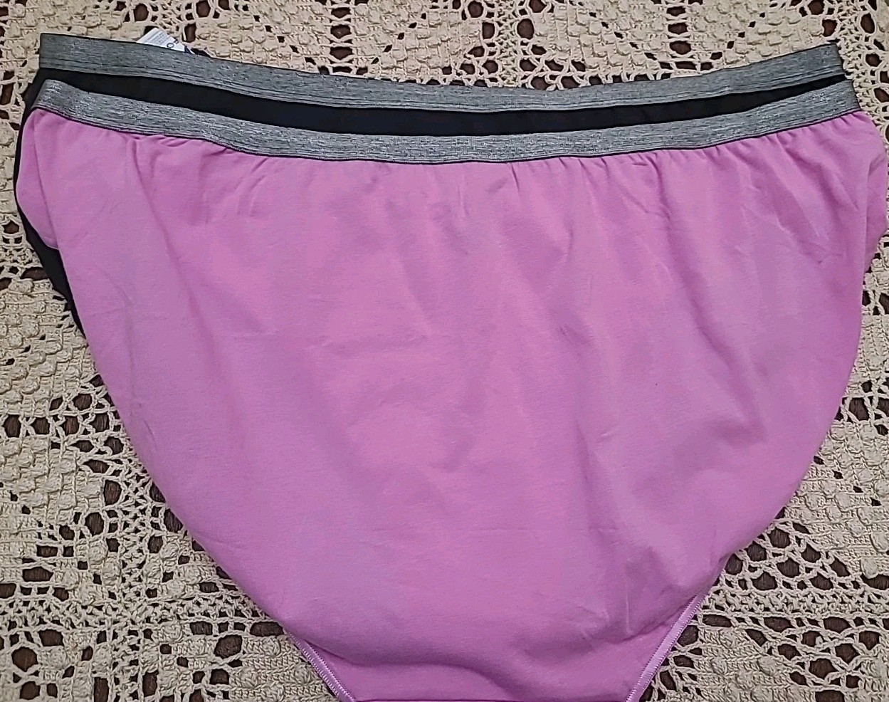 Hanes Women’s Hi-Cut Panties Size 12 ~ 2-Pk Breathable Cotton Tagless NWT