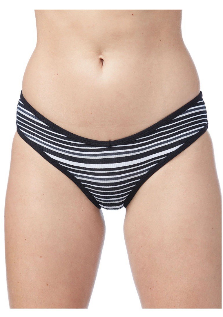 NO BOUNDARIES Juniors XL (15-17) Ribbed Cotton Cheekini Cheeky Panties • Stripes