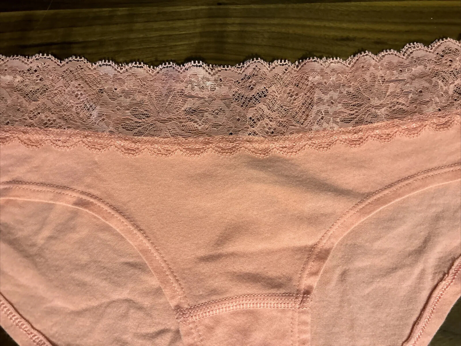 Victoria Secret Panties Lace M Waist Cotton Hiphugger Bikini Pink Modal