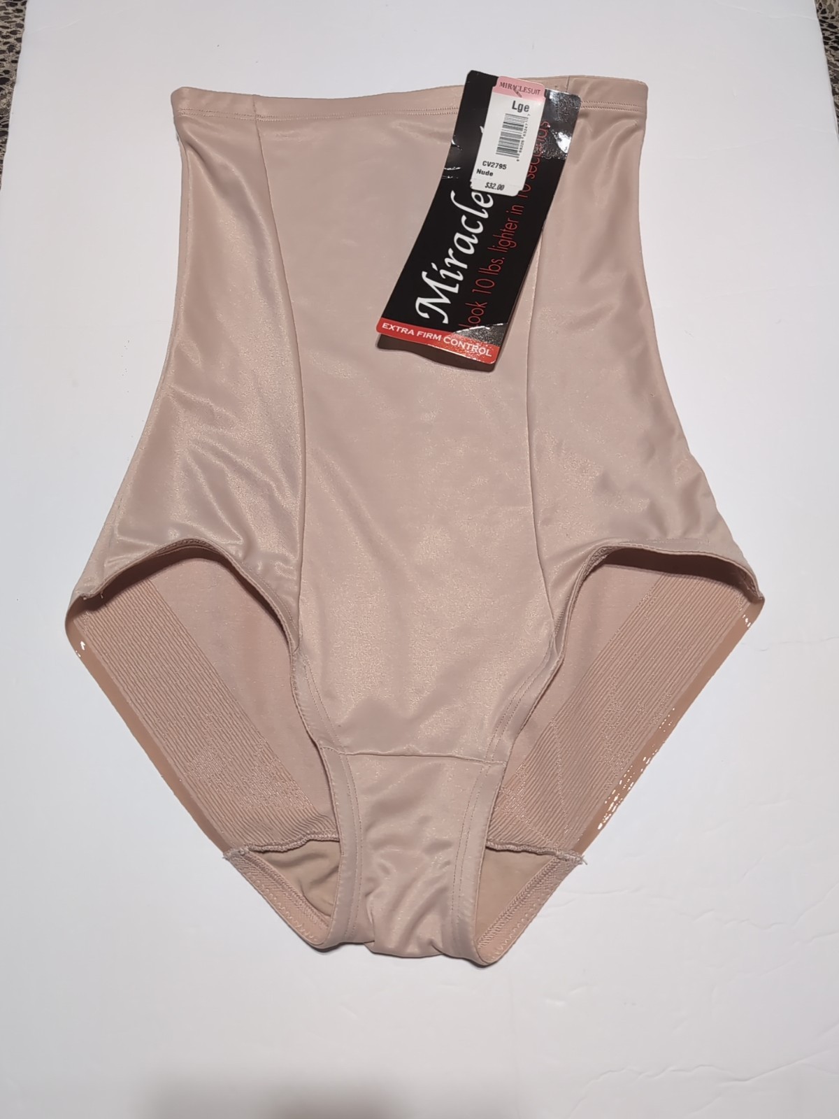 Miraclesuit Women’s Extra Firm Control High Waist Brief Nude Size Large CV2795