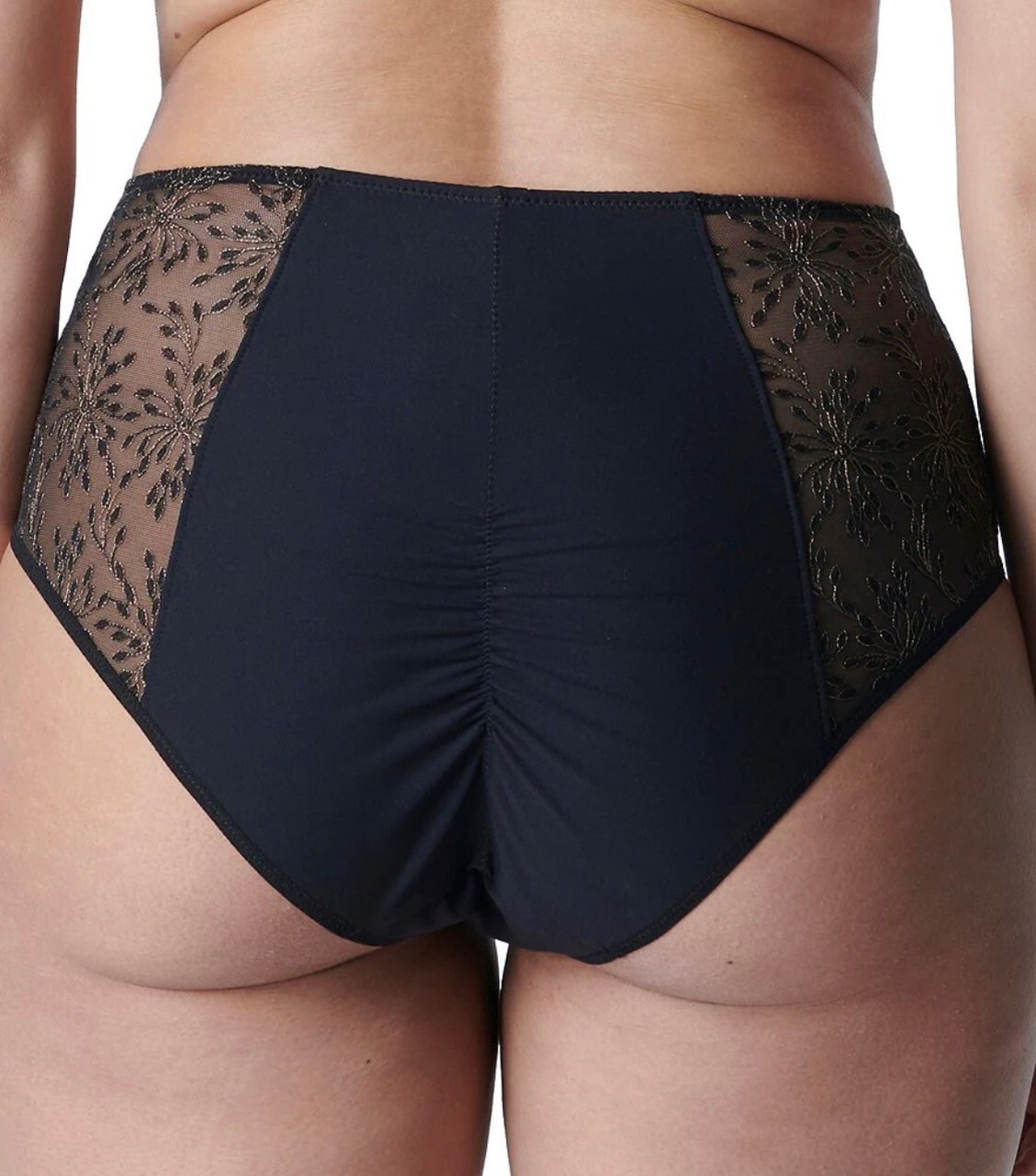 SIMONE PERELE 1A2770 ~ BLACK ~ SINGULIERE RETRO BRIEF PANTIES ~ SIZE 3 / MEDIUM