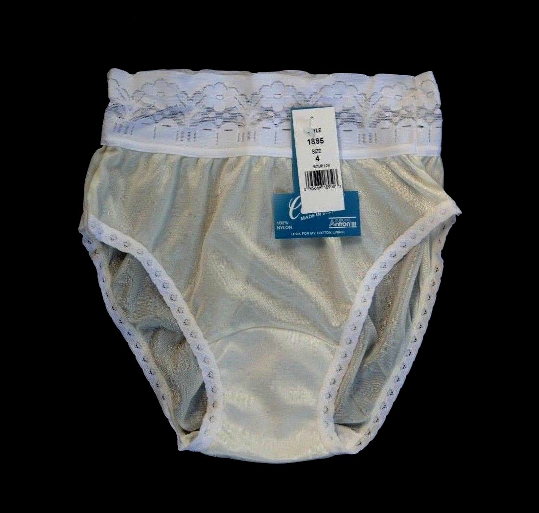 Carole 100% Nylon Wide Embroidery Lace Band Pale Yellow Bikini Size 5/Small