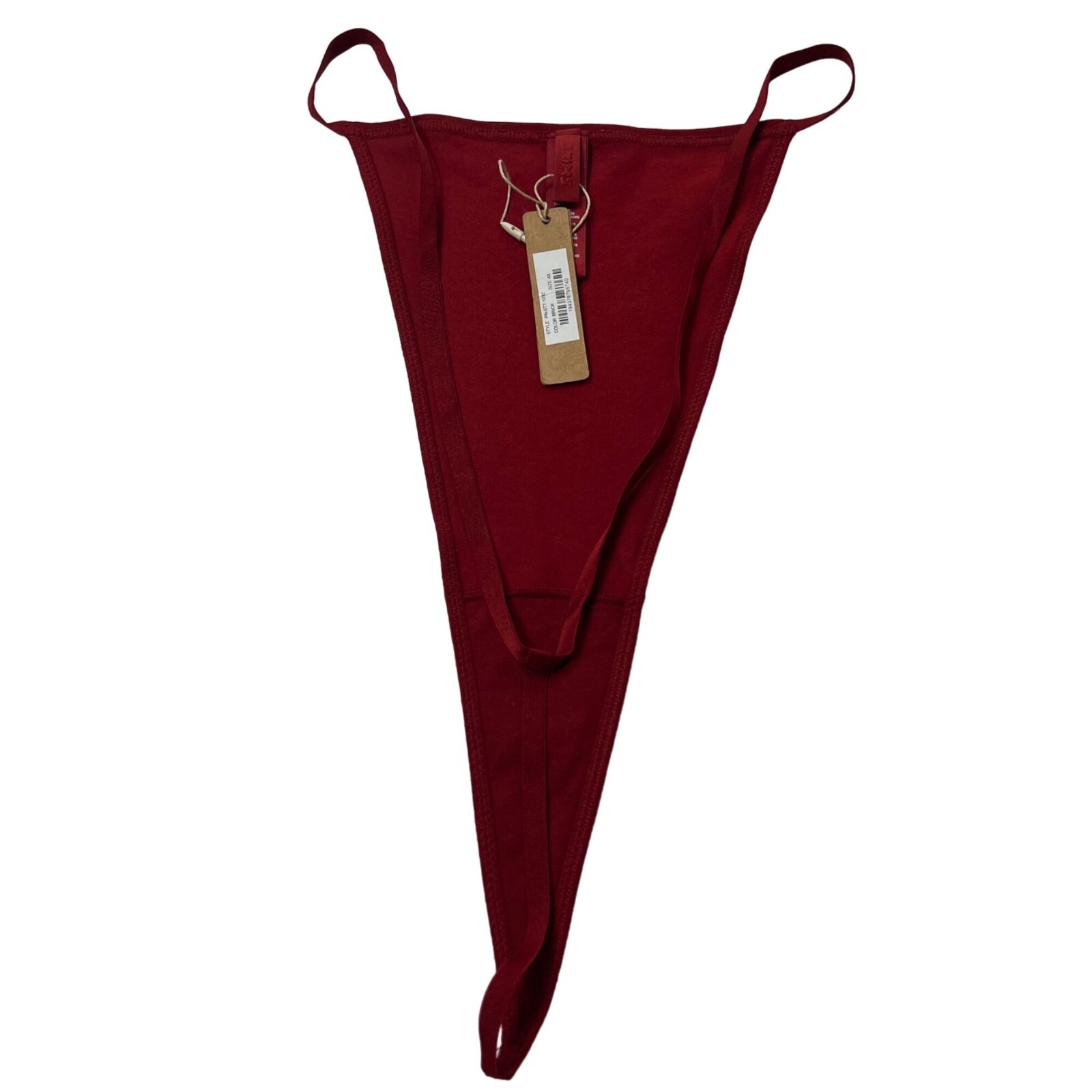 SKIMS Cotton Jersey T-String Thong Lot of 2 Chocolate Brick Womens 4X