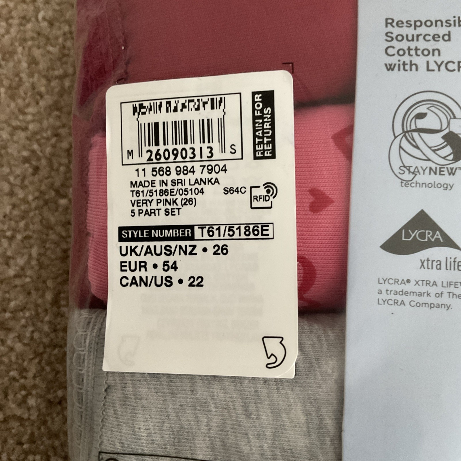 RRP £16 M&S 2 x 5 Pack Size 26 Cotton Lycra High Rise Shorts Knickers Very Pink