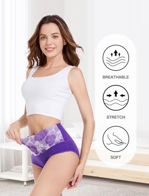 Women’s Briefs Underwear Cotton Medium Brief 01 – 8 Pack – Assorted Colors 03