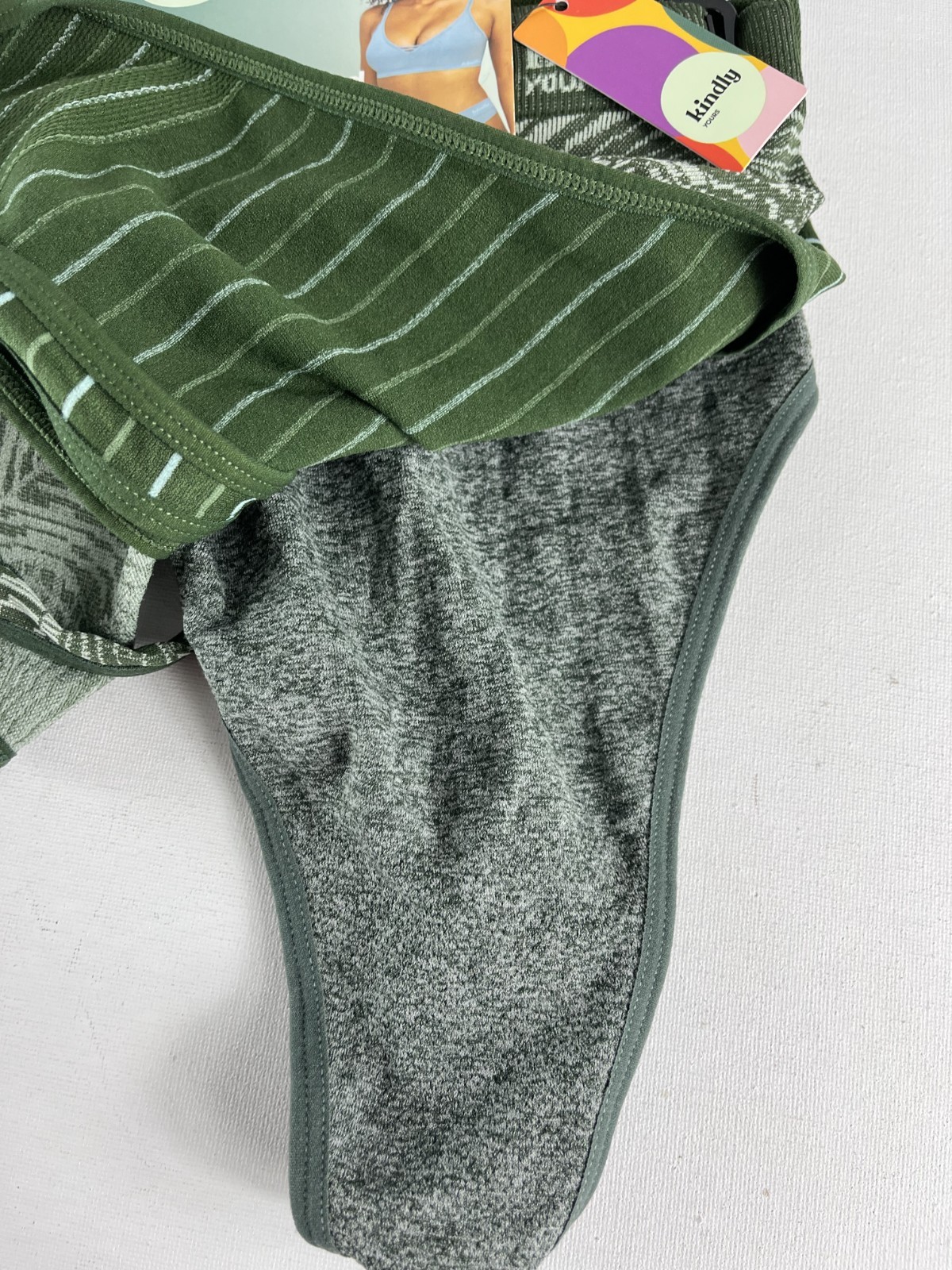 Kindly Yours Womens Sustainable Seamless Thong Panties 3 ct sz XL (16/18)
