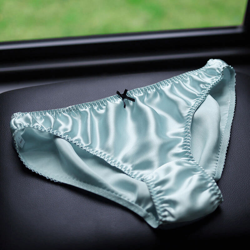 Womens New Silk Panties Hipsters Knickers Undies Drawers Underpants Bow Deco