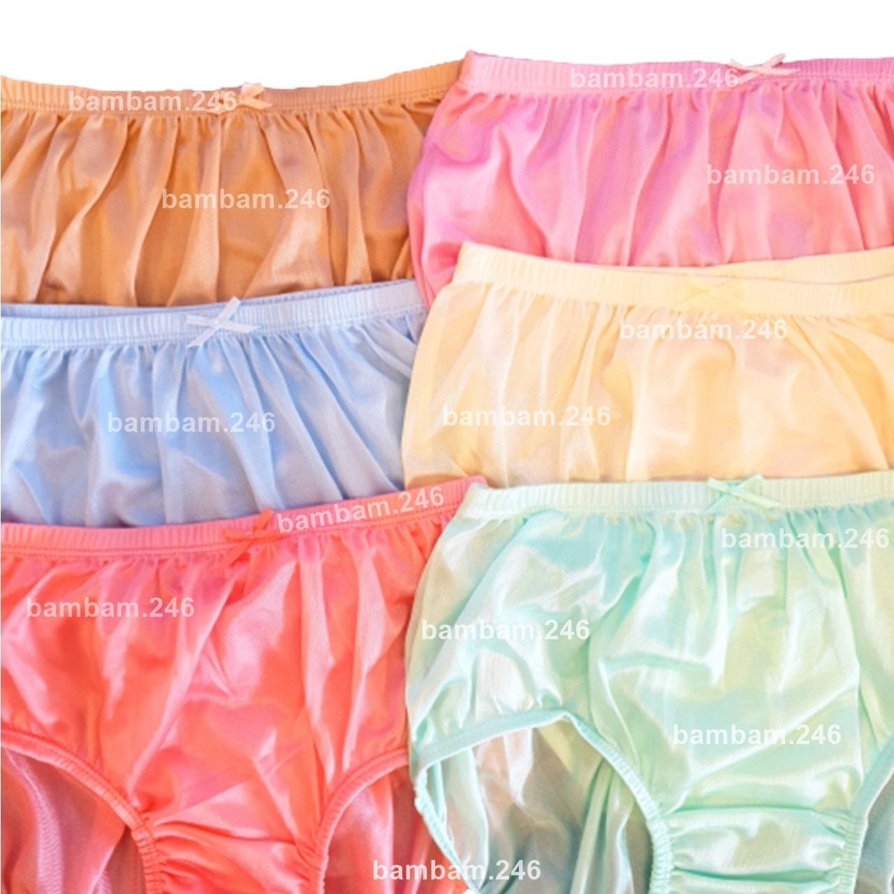 6 Vintage Shiny Nylon Underwear Plus Size 2XL Whole Silky Nylon Panties Briefs F