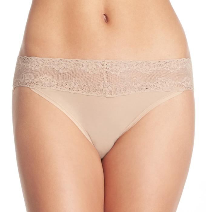 Natori Bliss Perfection Lace-Waist Bikini Women’s Underwear One Size L66308