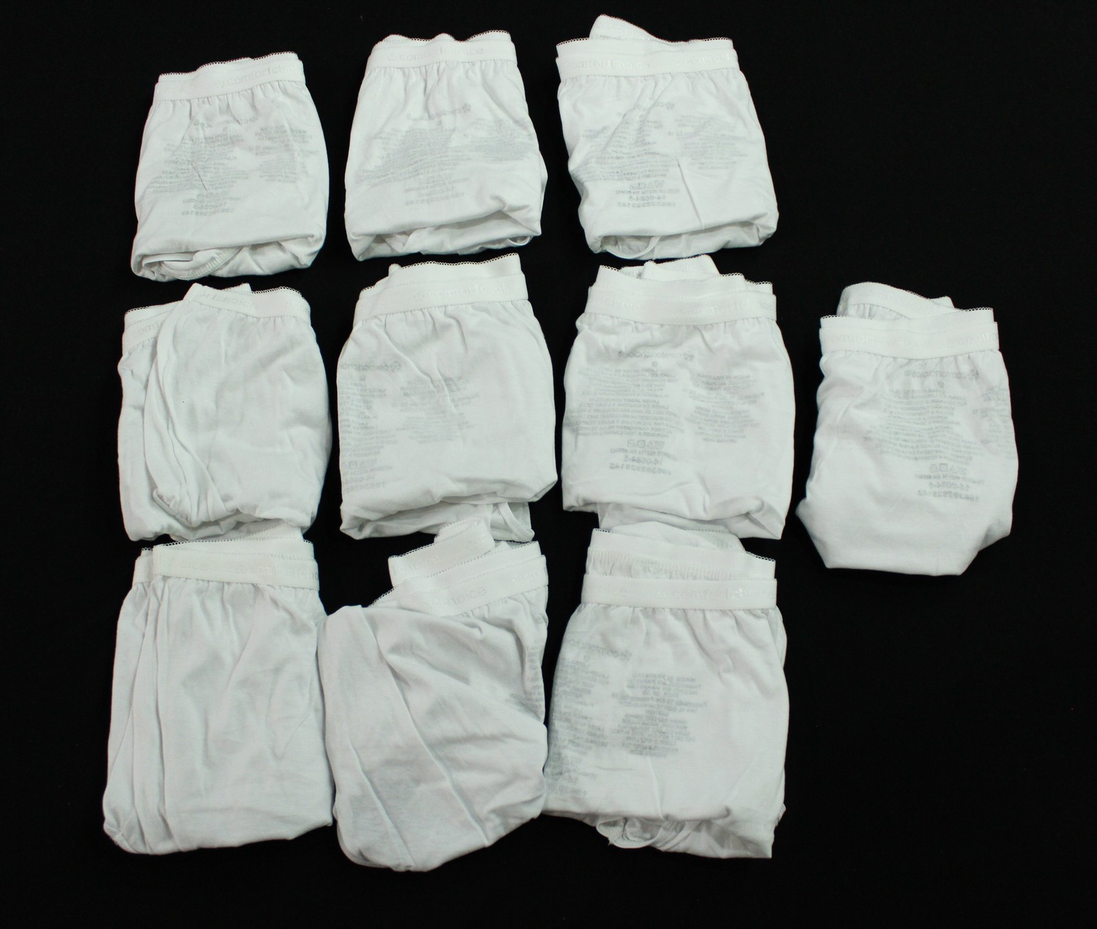 Comfort Choice Women’s Full Coverage Cotton Brief 10-Pack CN6 White Size 9 NWT
