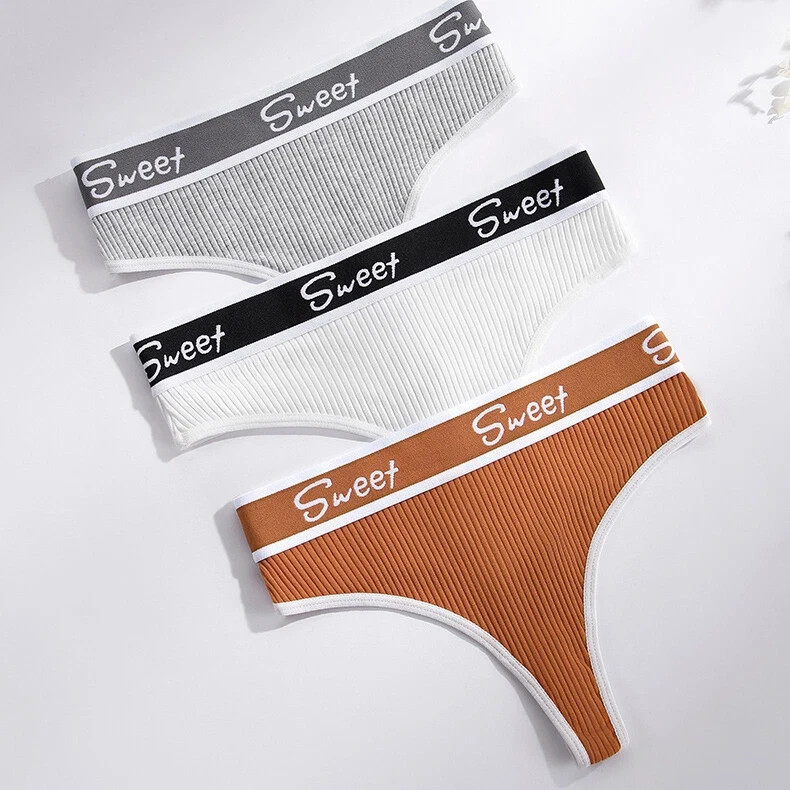 6 Packs Lot Women’s Cotton Panties Thongs G string Bikini Briefs Sexy Lingeries