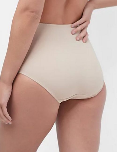 Breezies Nude Beige Soft Support Lace Inset Brief Panties New