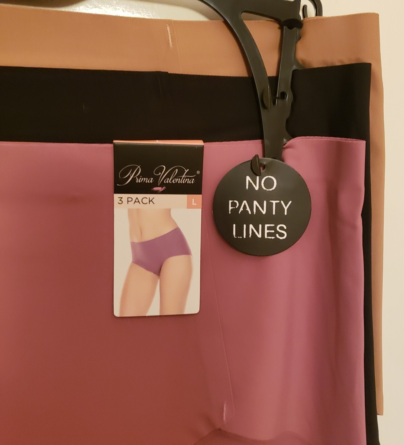 Prima Valentina 3‑Pack Hipster Panties Multicolor No‑Show Panty Line Size NWT