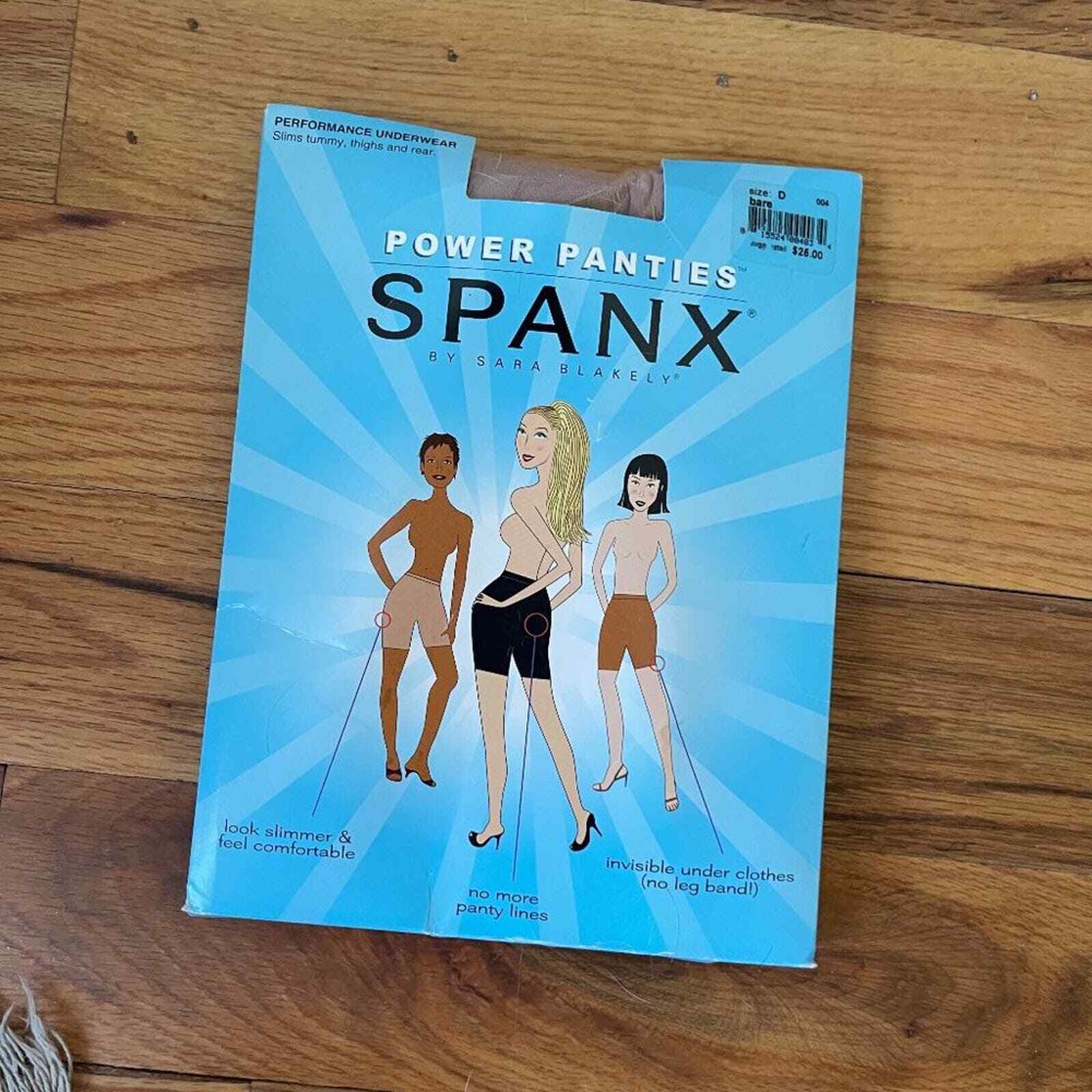 NWT Spanx By Sara Blakely Power Panties In Bare Size D (Large)