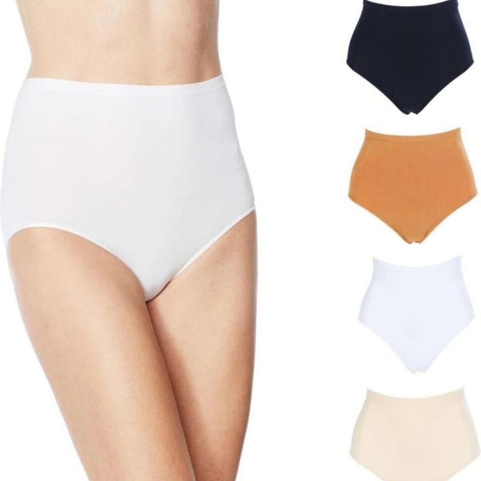 NWT RHONDA SHEAR 4 PIECE SEAMLESS HIGHWAIST AHH BRIEF SMALL – 4 PAIRS!!!