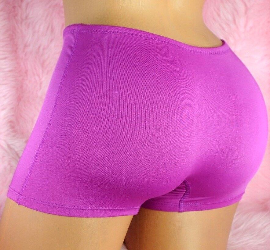 All Nylon Stretch Classic Boyshorts Control Briefs Tap Panties sz L 9 Colors!