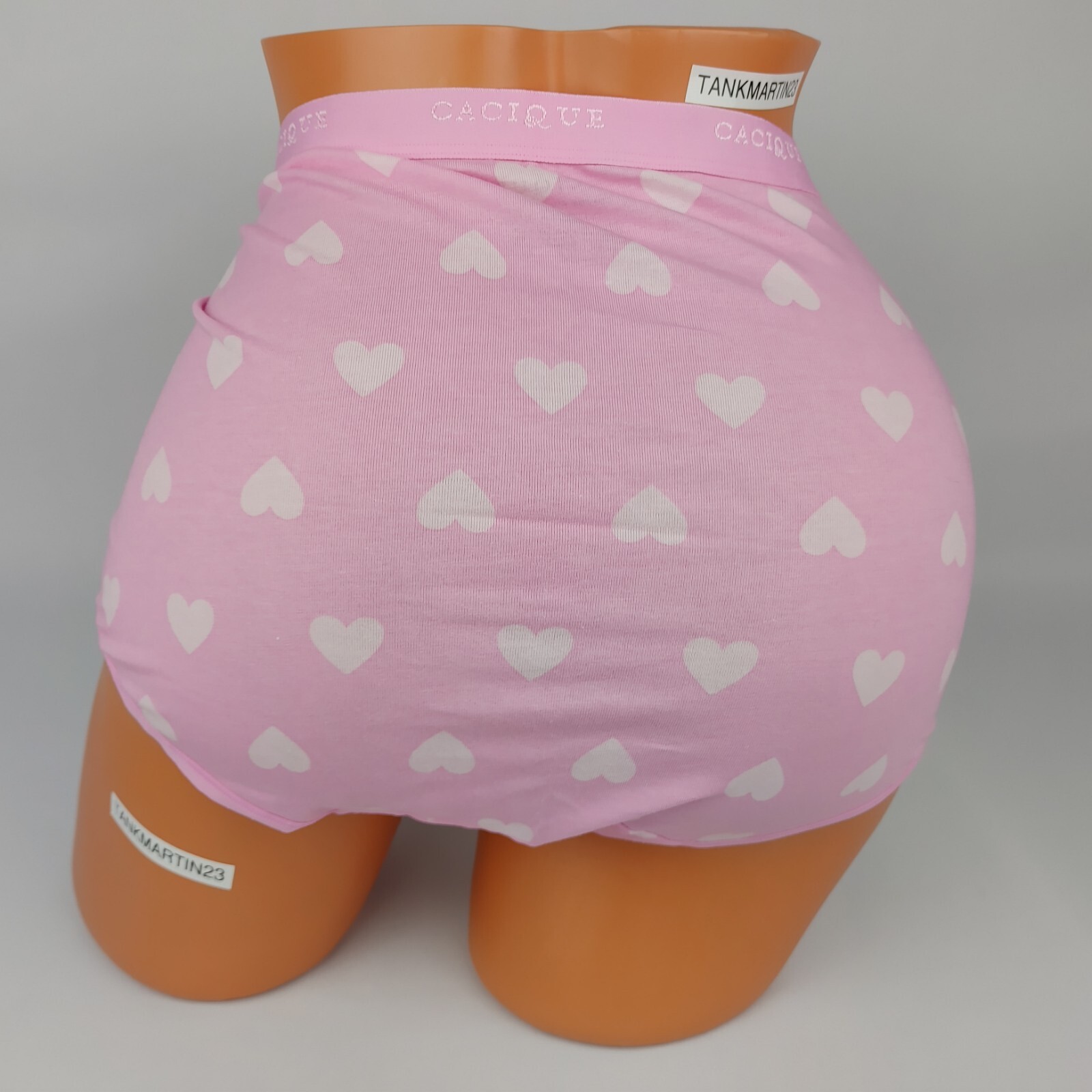 Lane Bryant Cacique Cotton Full Brief Plus 14/16 Pink with Pink Hearts