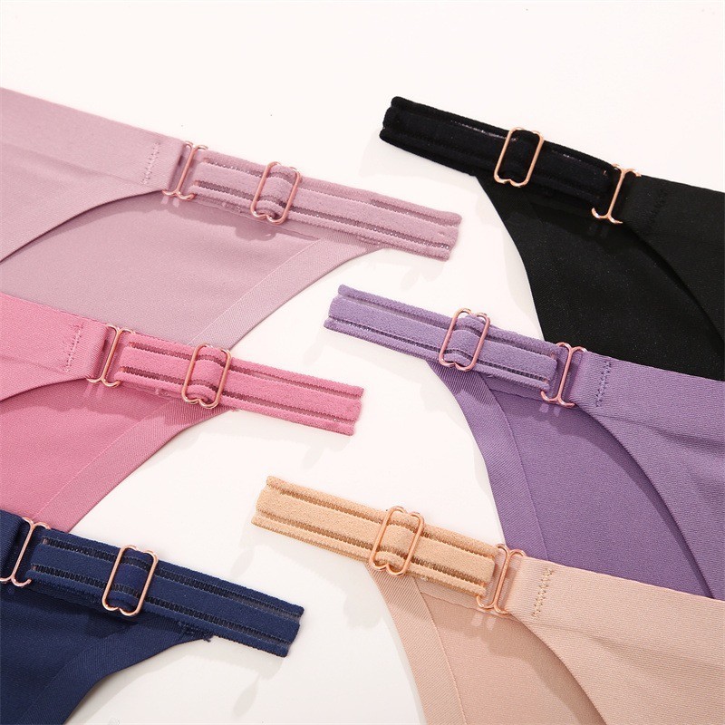 6-Pack Womens Adjustable Underwear No Show String Bikini High Cut Cheeky Panties