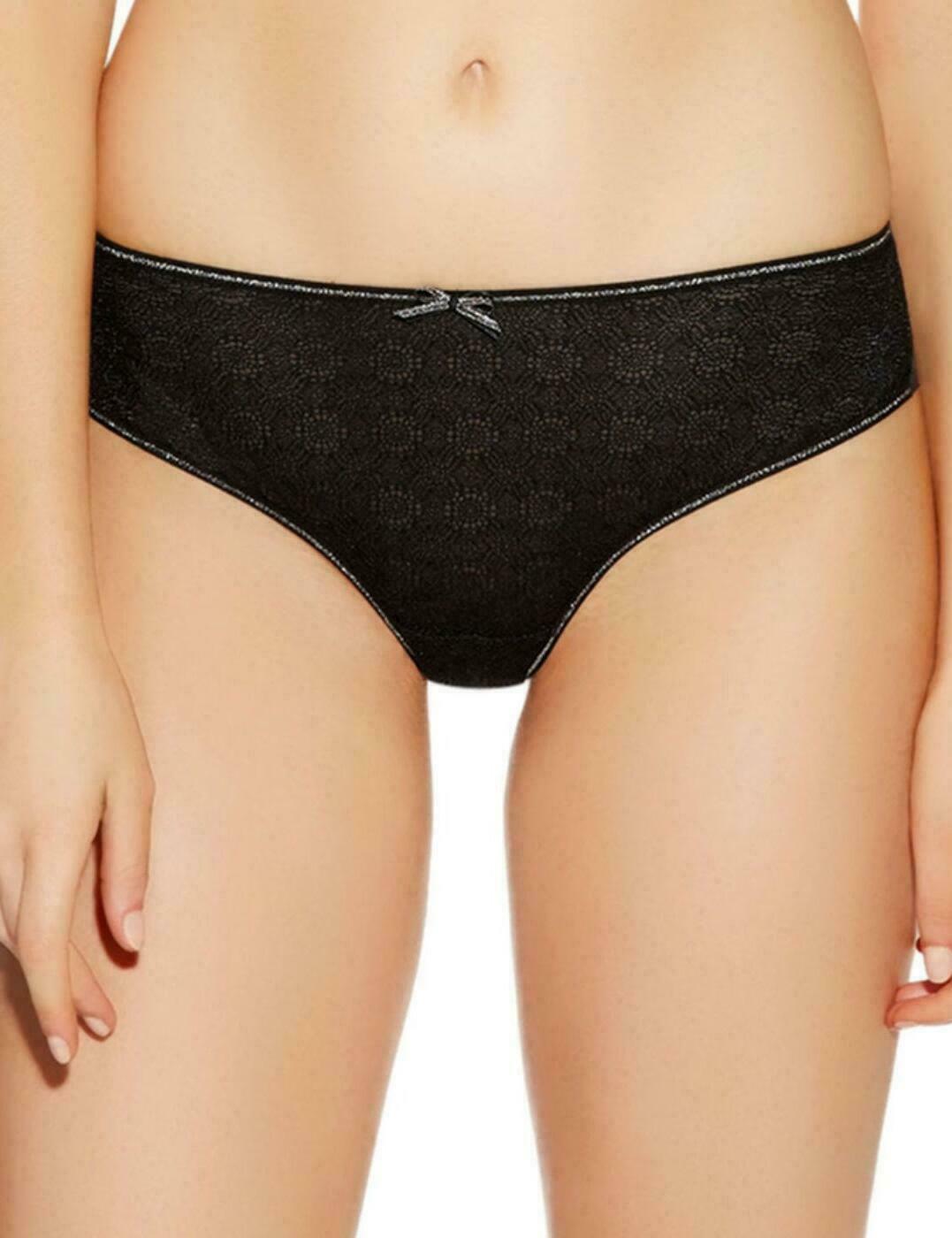 Freya Hero Brief Knickers Size XS 8 10 Black Silver No VPL 1845 New