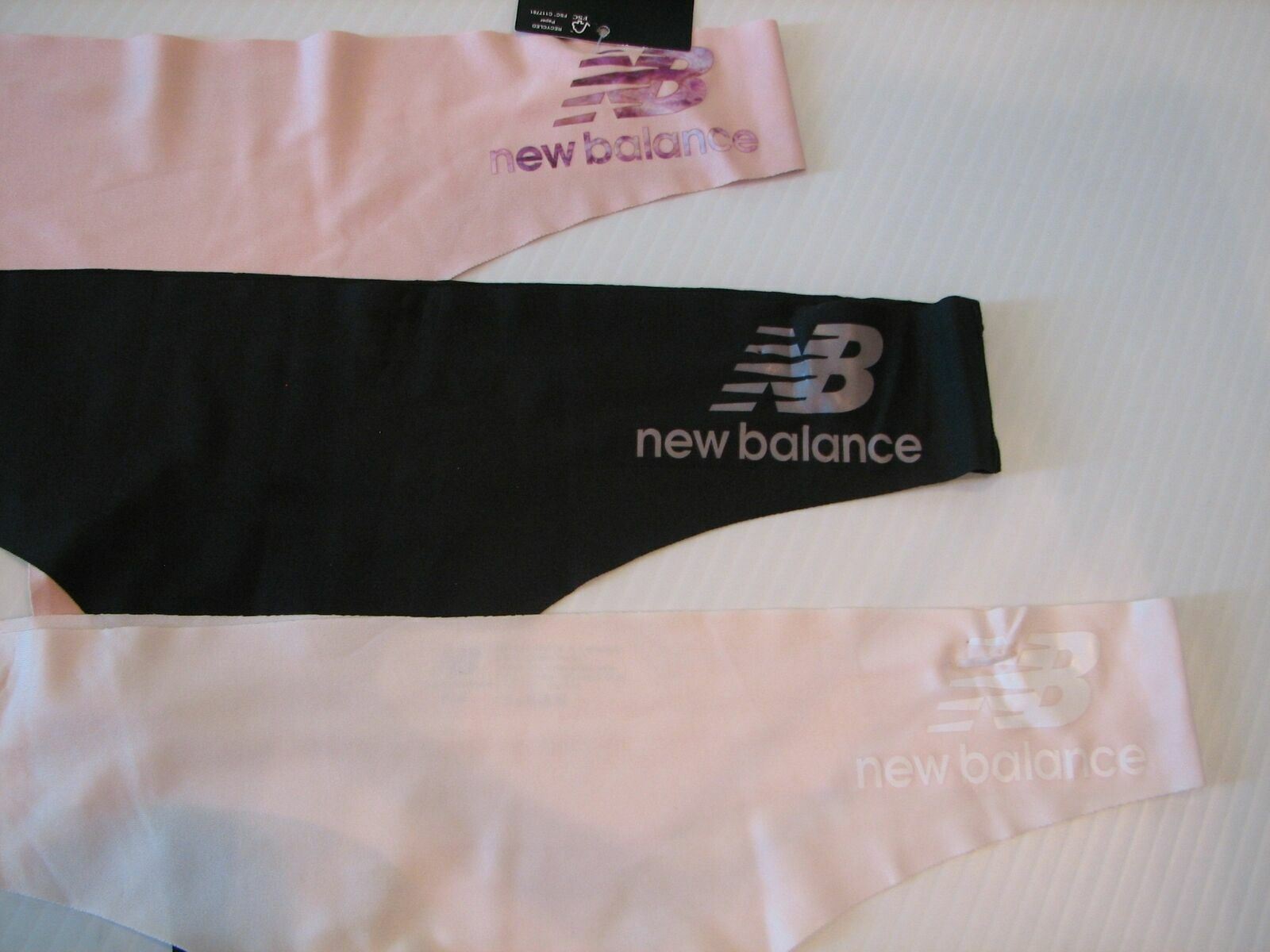 New Balance Laser Cut Thong Underwear 3 Pair Women’s L Sporty Blush Pink Black